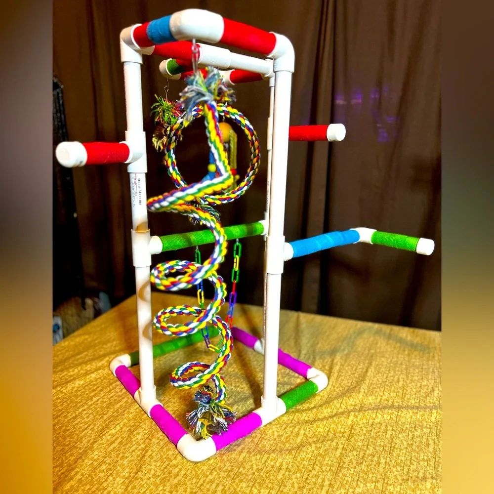 Handmade Bird Perch/Play gym